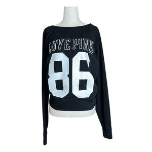 Rare Vintage “Love Pink 86” Campus Pullover Sweatshirt with Letterman Lo…